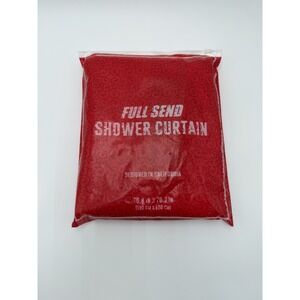NEW Full Send Red W White Logo Shower Curtain  70.8" x 70.8" (180‎ cm x 180cm)